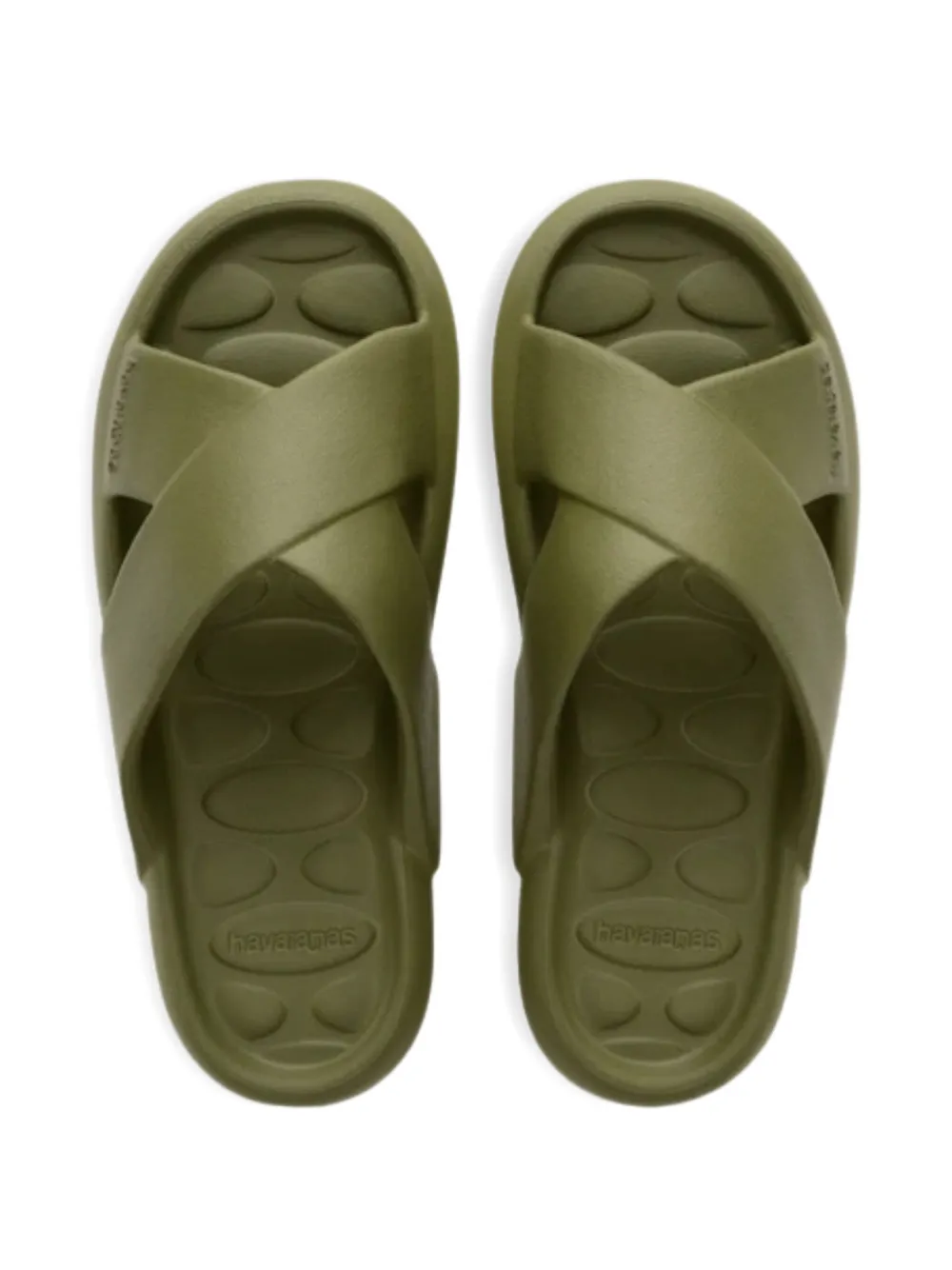 Havaianas cross-strap slides Green