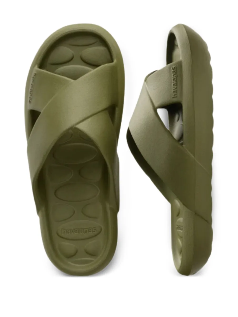 Havaianas cross-strap slides Green