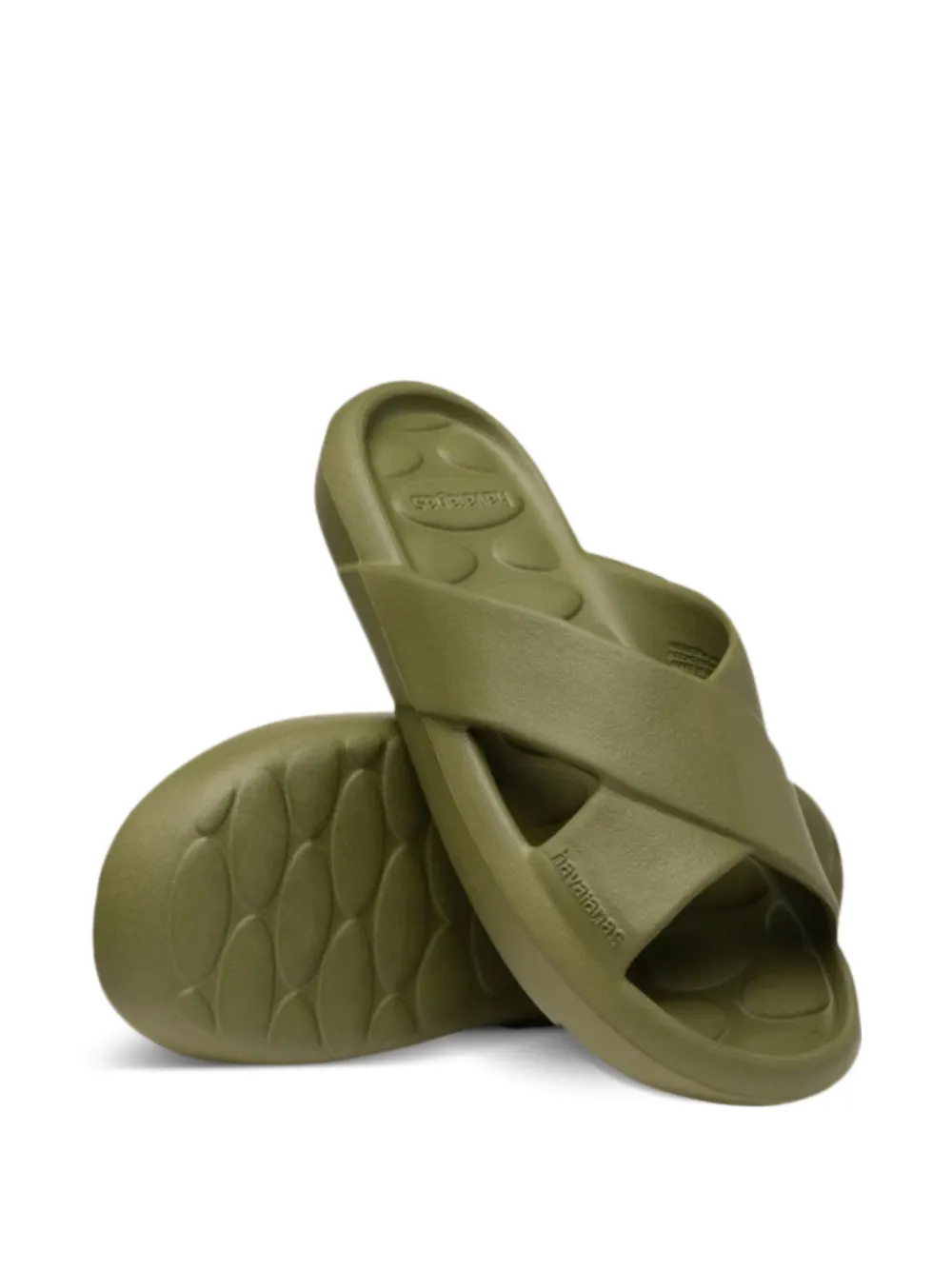 Havaianas cross-strap slides Green