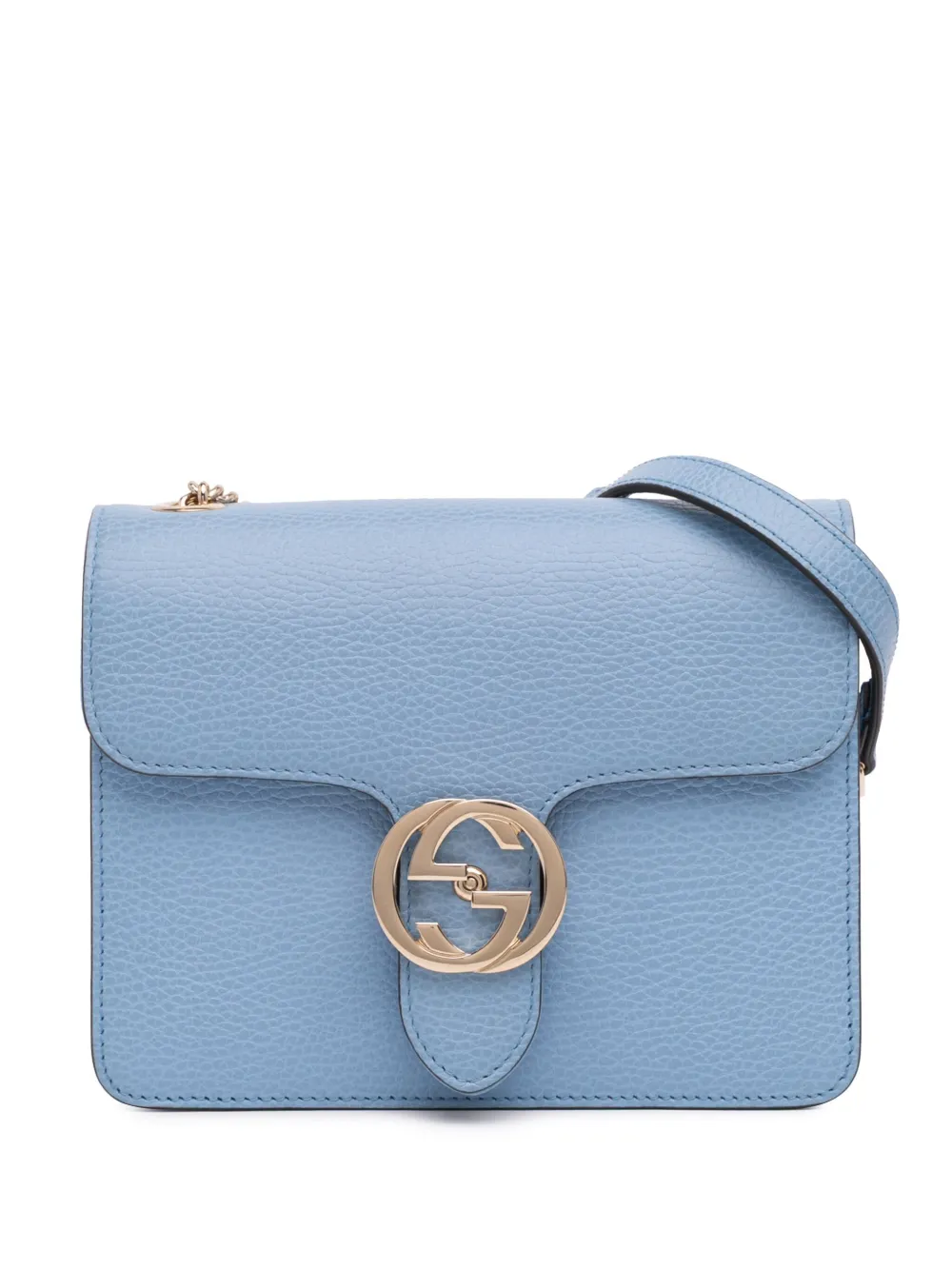 Gucci Pre-Owned 2016-2024 Small Dollar Calfskin Interlocking G crossbody bag | Blue | Image 1