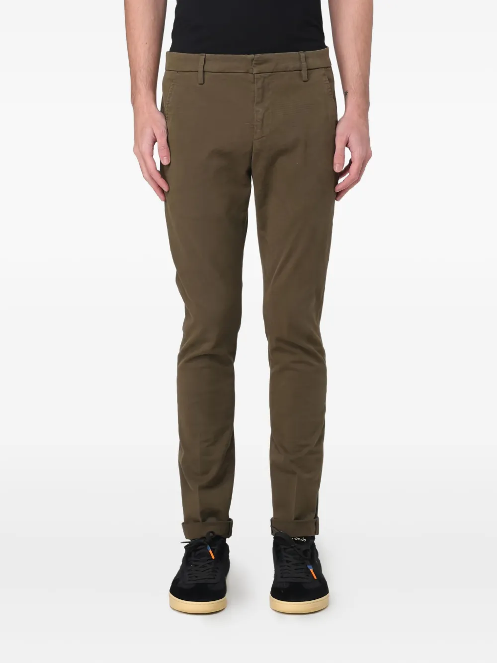 DONDUP concealed-fastening trousers Groen