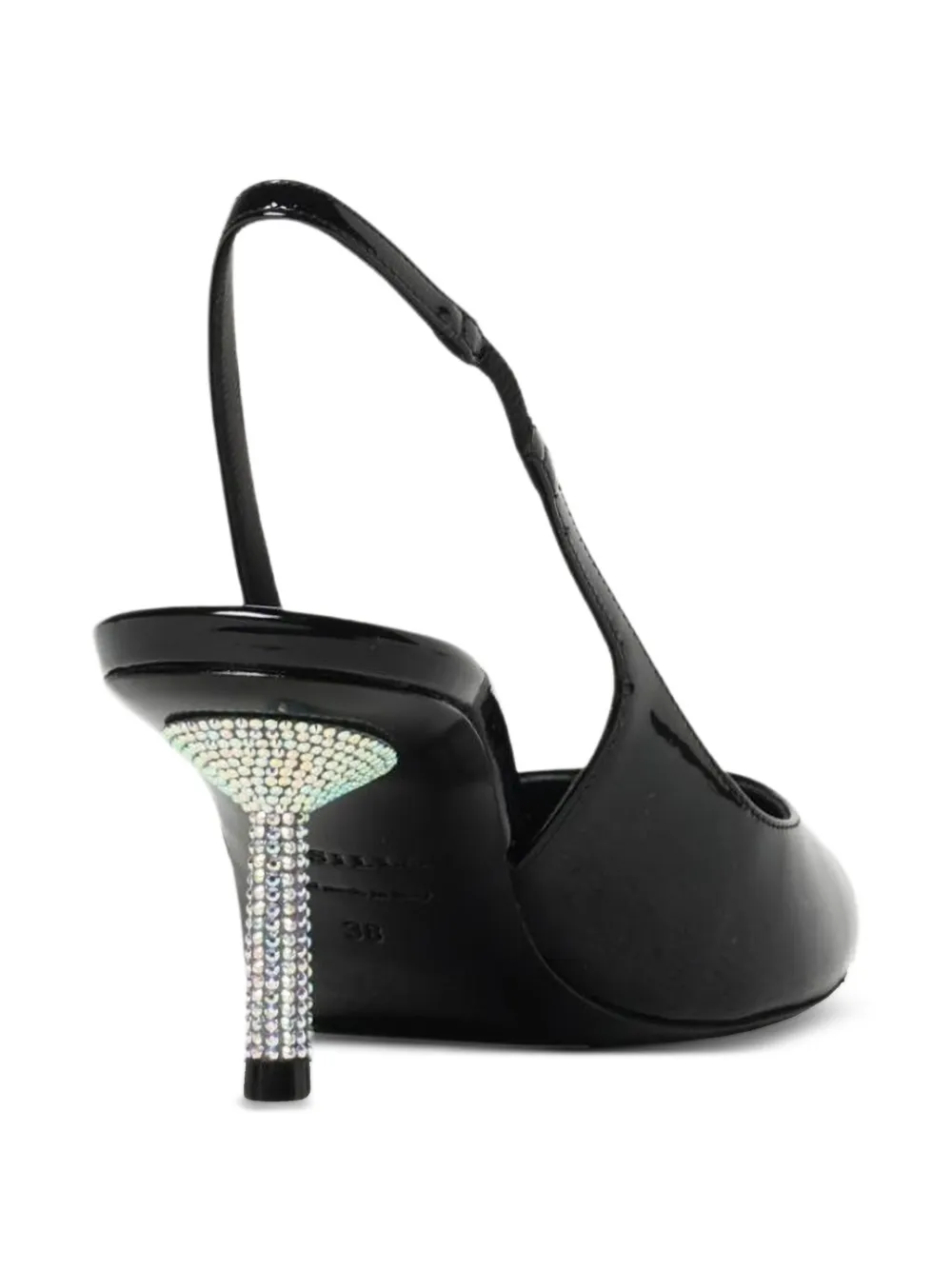 Le Silla Slingback pumps verfraaid met kristallen Zwart