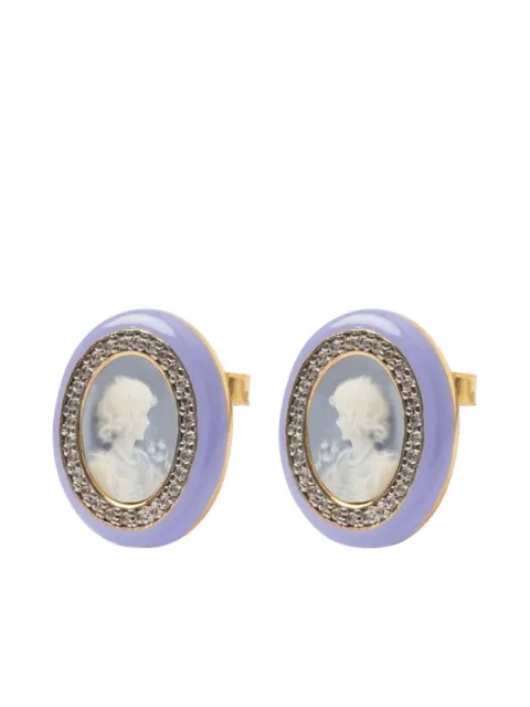 Cameo & Beyond Glam stud earrings