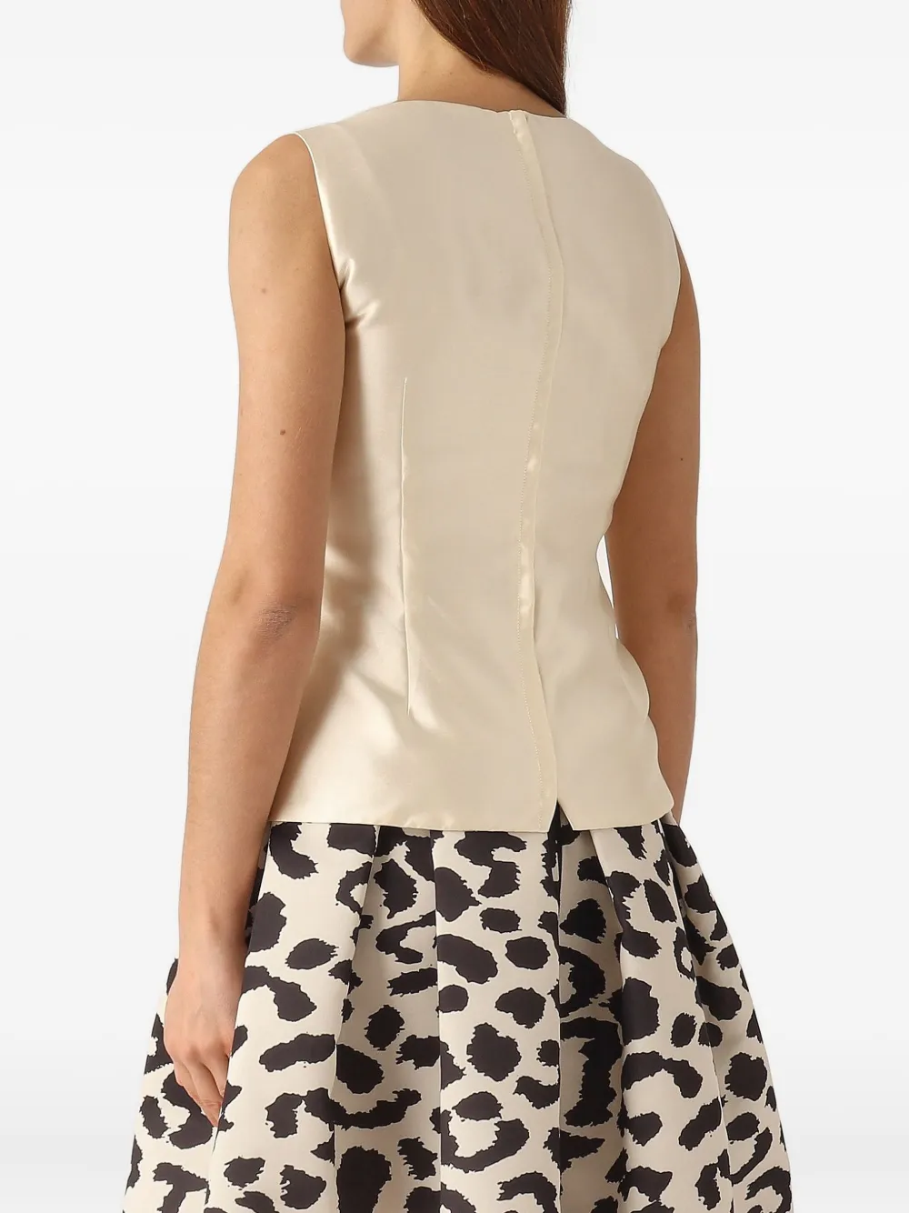 Giada Curti Sleeveless Top In Neutral