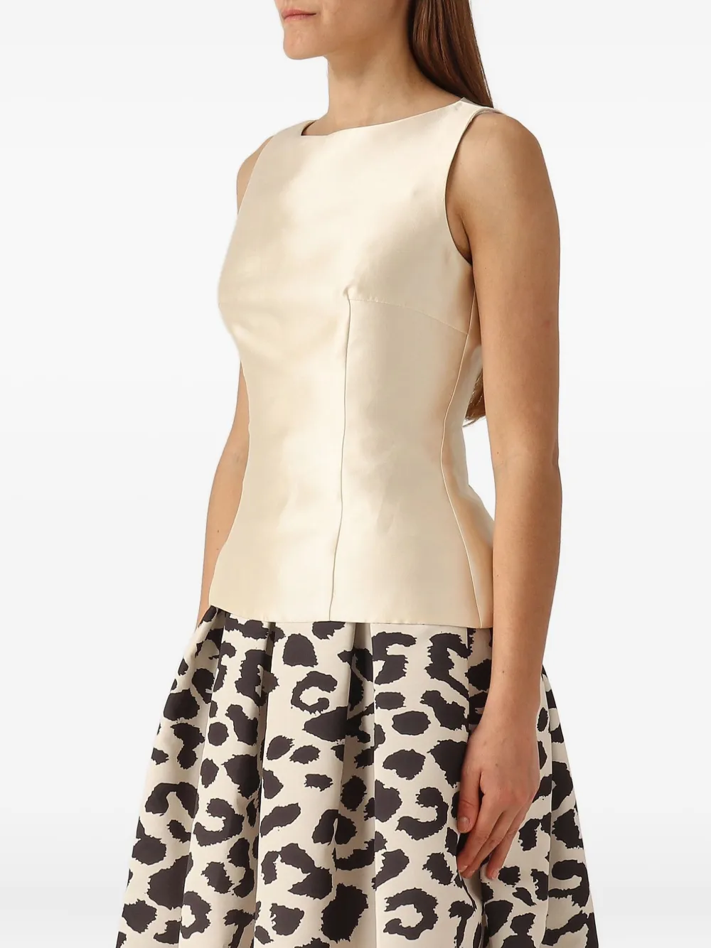 Giada Curti Sleeveless Top In Neutral
