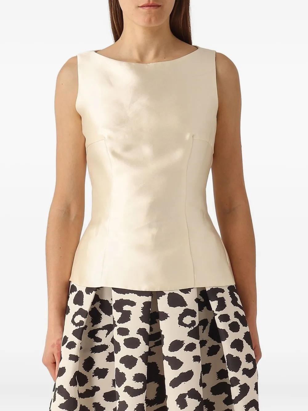 Giada Curti Sleeveless Top In Neutral