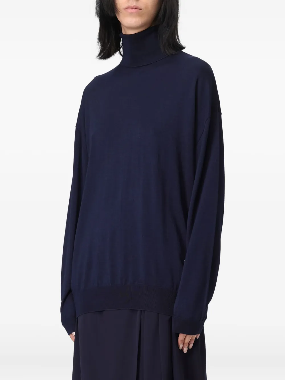 Moschino Turtleneck Sweater In Blue