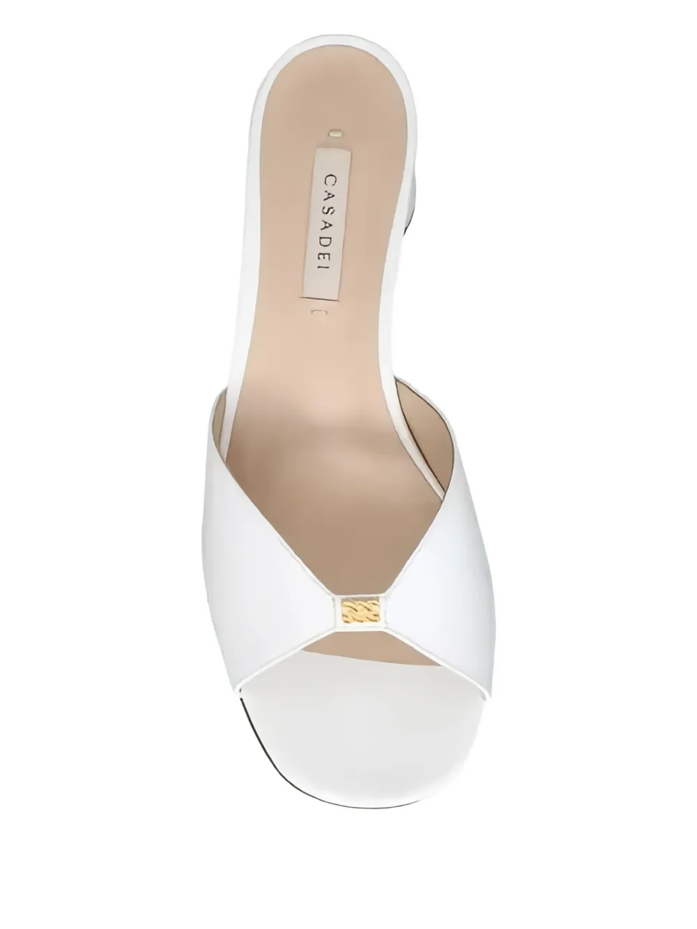 Casadei Block-heel Open-toe Sandals In White