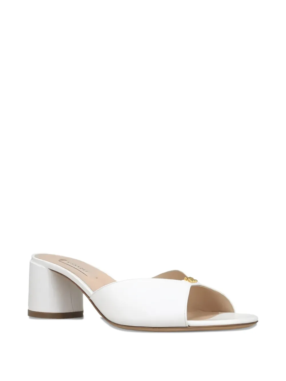 Casadei Block-heel Open-toe Sandals In White