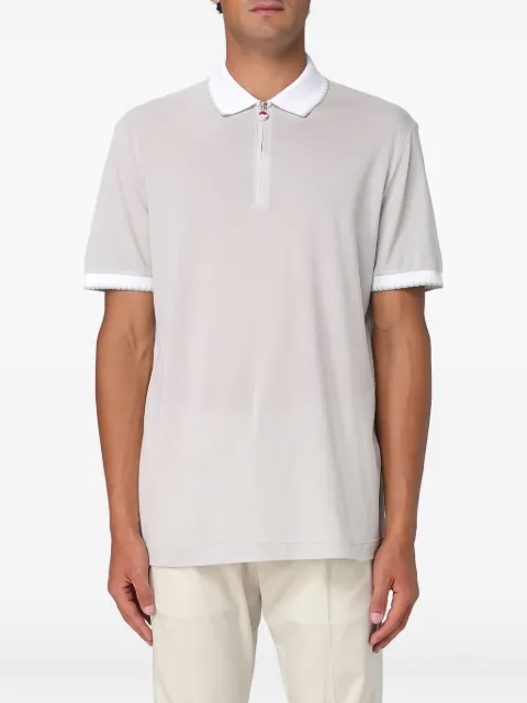 Kiton logo-print polo shirt