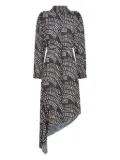 Seventy asymmetric polka-dot dress - Black