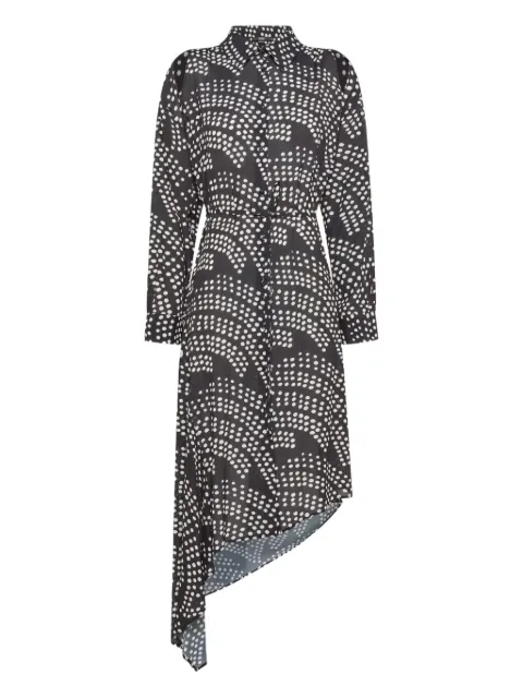 Seventy asymmetric polka-dot dress