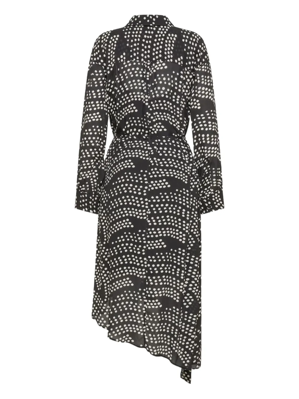 Seventy Asymmetriche jurk met stippen Zwart
