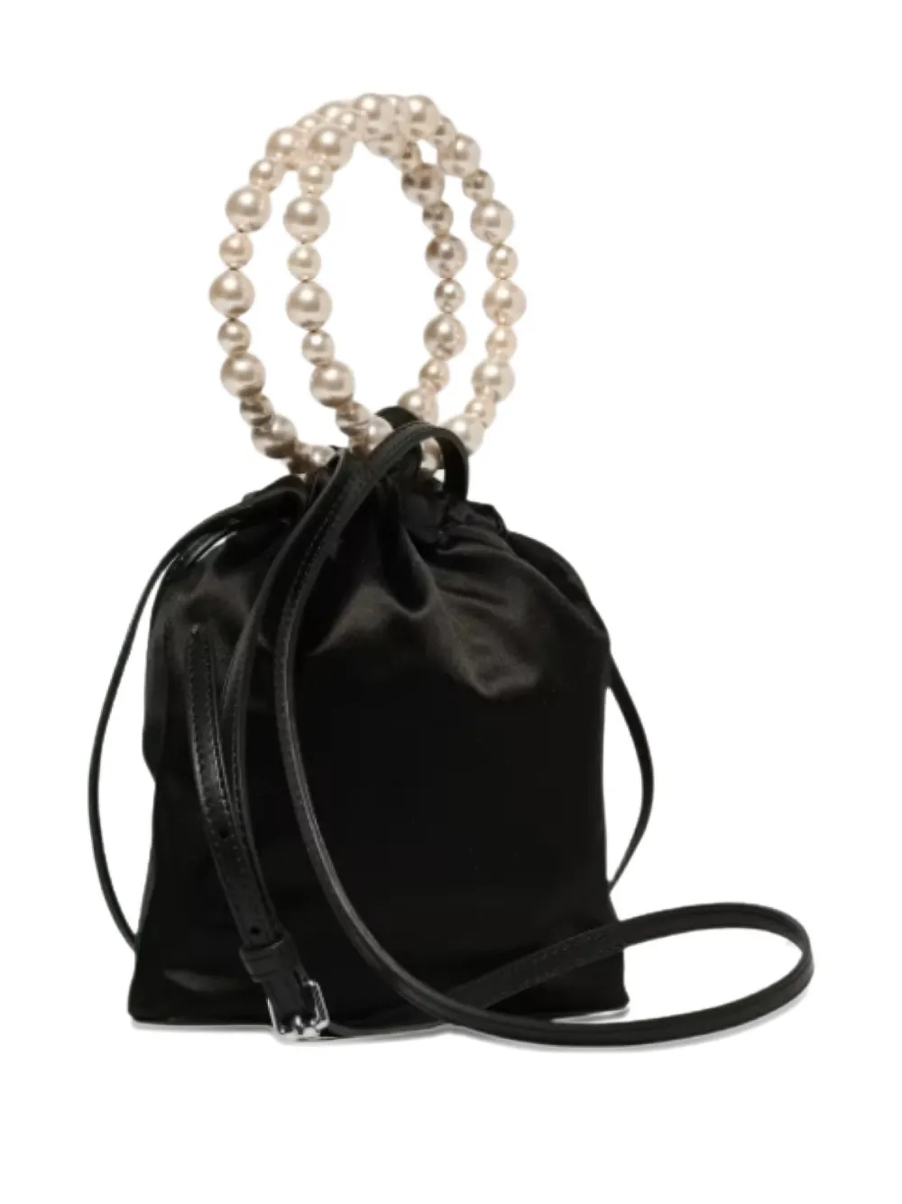 Moschino Shopper verfraaid met parels en trekkoord Zwart