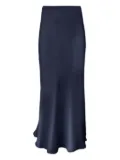 Gold Hawk bias-cut midi skirt - Blue