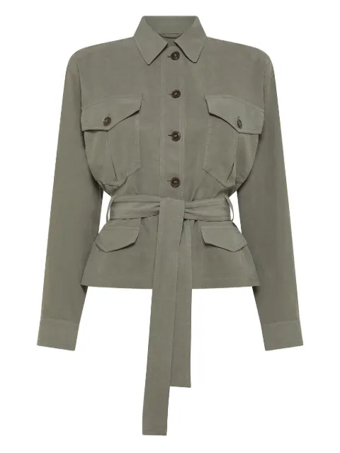 Seventy belted flap-pocket jacket