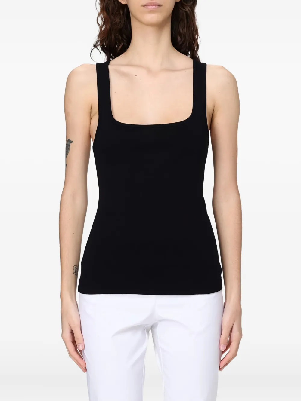 square-neck sleeveless top