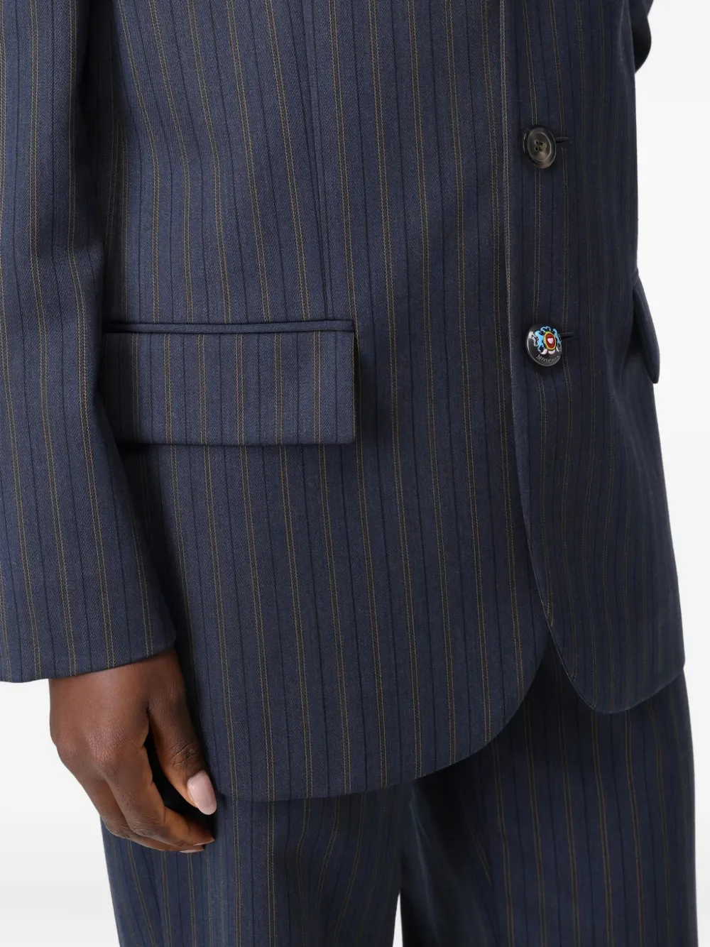 Moschino Blazer met krijtstreep Blauw