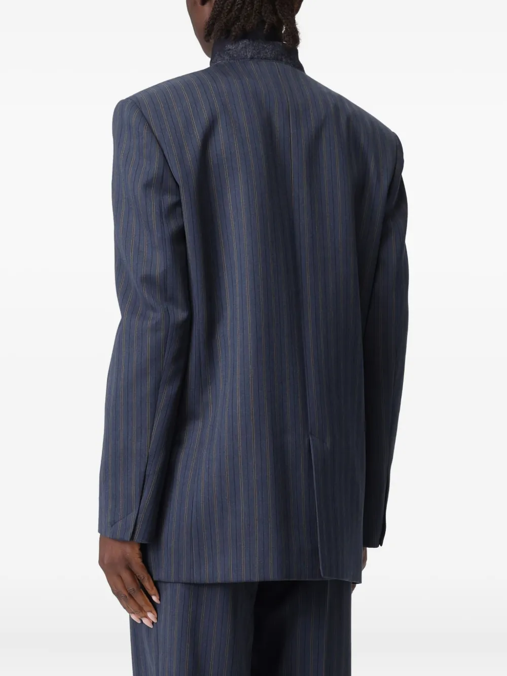 Moschino Blazer met krijtstreep Blauw