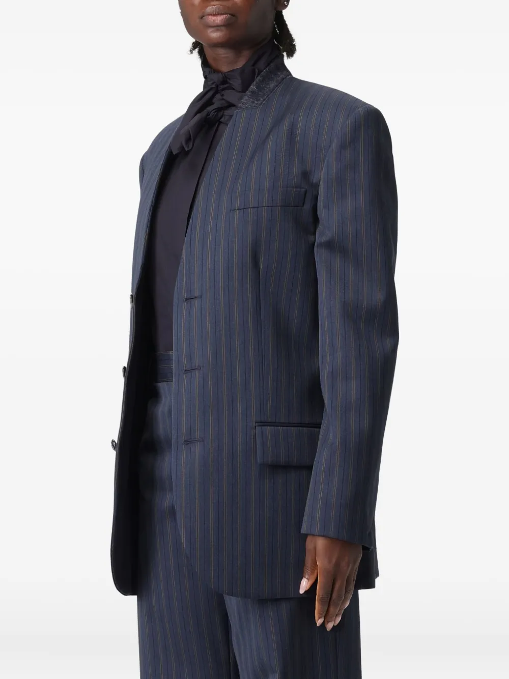 Moschino Blazer met krijtstreep Blauw