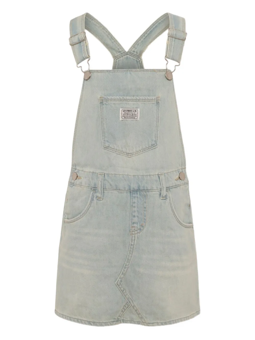 Levi's Kids Playsuit van spijkerstof met logo-applicatie Blauw
