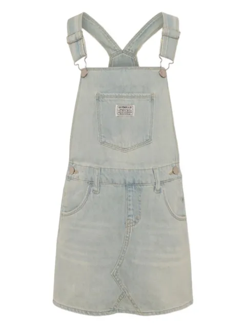 Levi's Kids logo-appliqué denim playsuit 