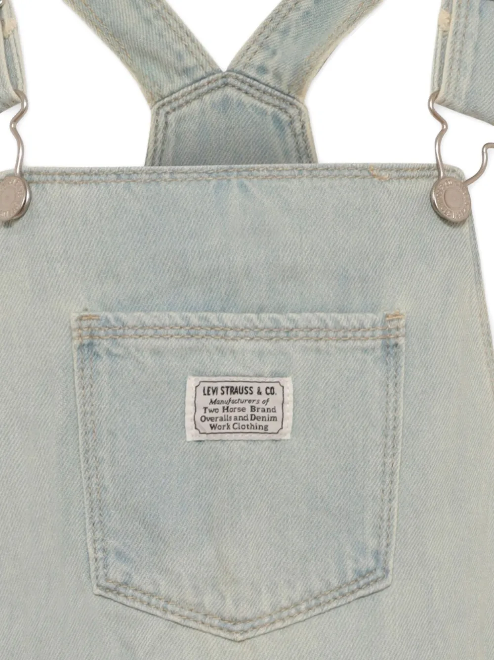 Levi's Kids Playsuit van spijkerstof met logo-applicatie Blauw