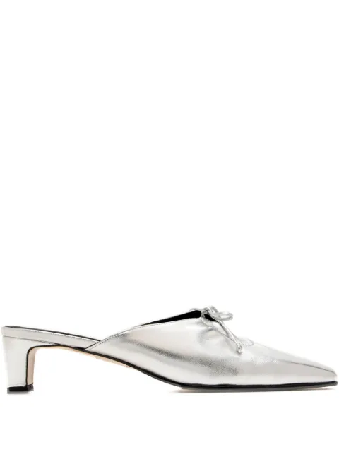ALOHAS 50mm Amar metallic leather mules