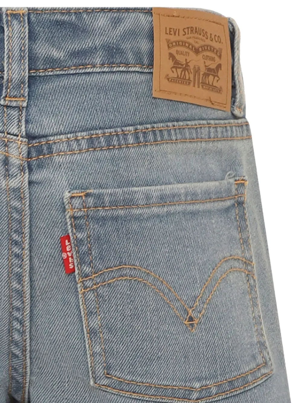 Levi's Kids turn up-hem denim shorts Blauw