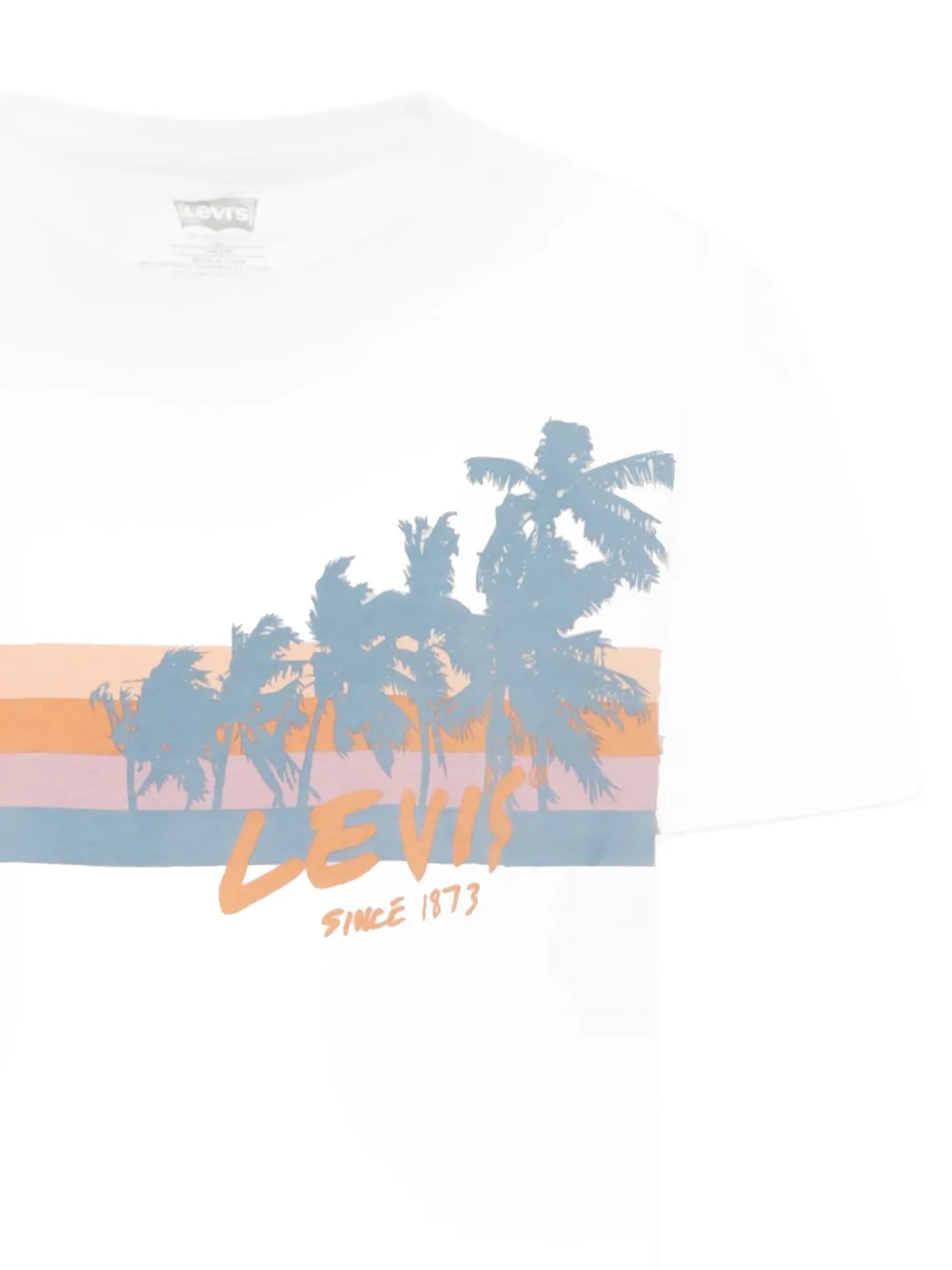 Levi's Kids T-shirt met palmboomprint Wit
