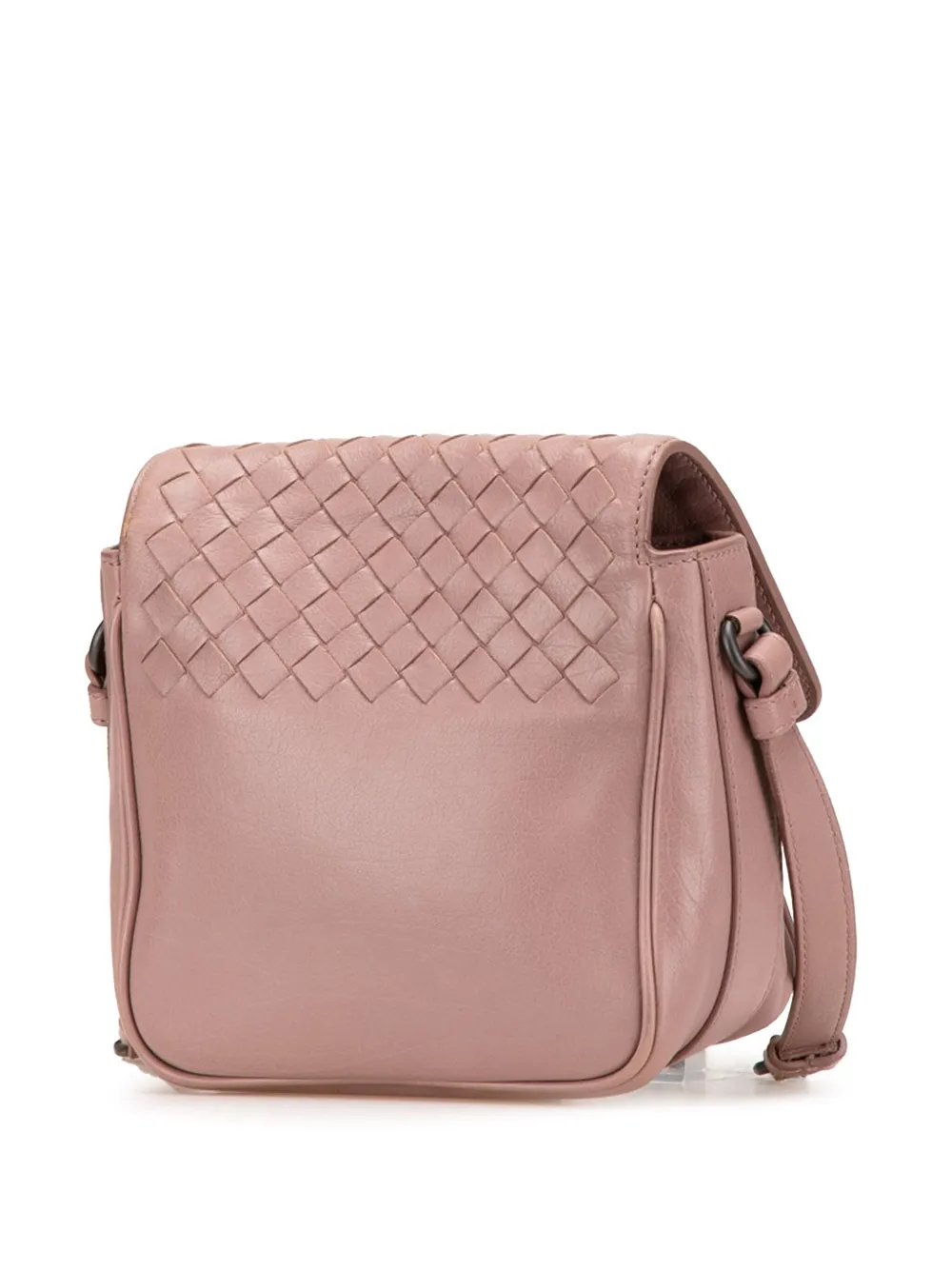 Pre-owned Bottega Veneta 2012-2024 Nappa Intrecciato Flap Crossbody Bag