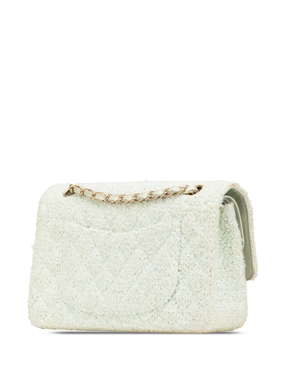 Pre-owned Chanel 2003-2004 Medium Classic Tweed Double Flap Shoulder Bag