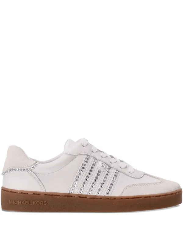 Michael Kors Scotty rhinestone-embellished Sneakers | White | FARFETCH GE