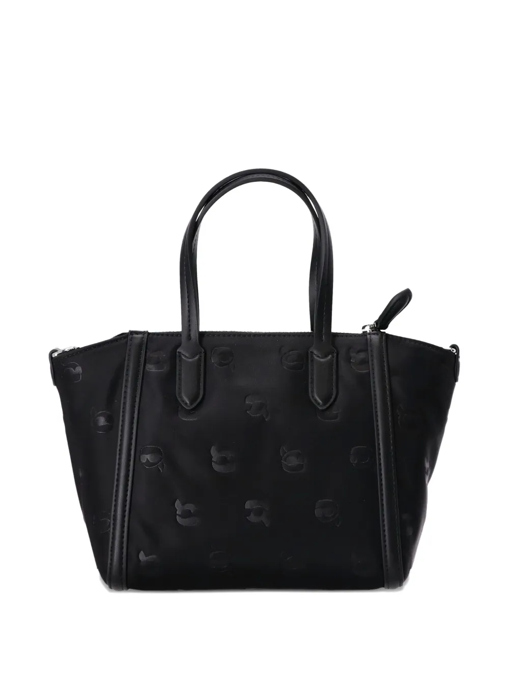 Karl Lagerfeld Shopper met logo-reliëf Zwart