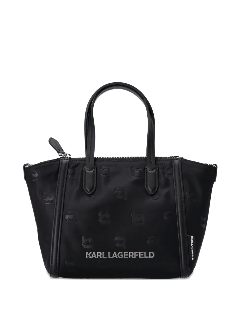 Karl Lagerfeld Shopper met logo-reliëf Zwart
