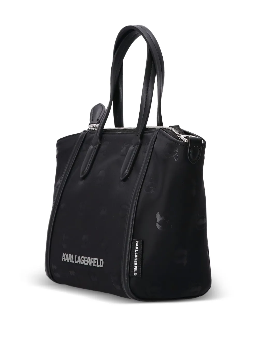 Karl Lagerfeld Shopper met logo-reliëf Zwart