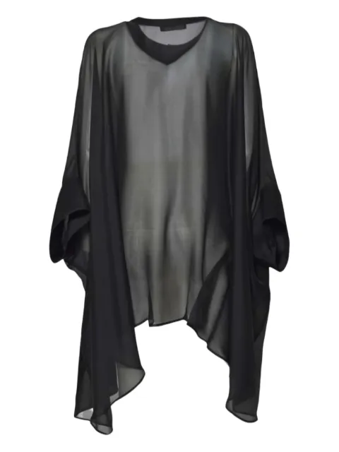 Mirco Giovannini asymmetric chiffon blouse 