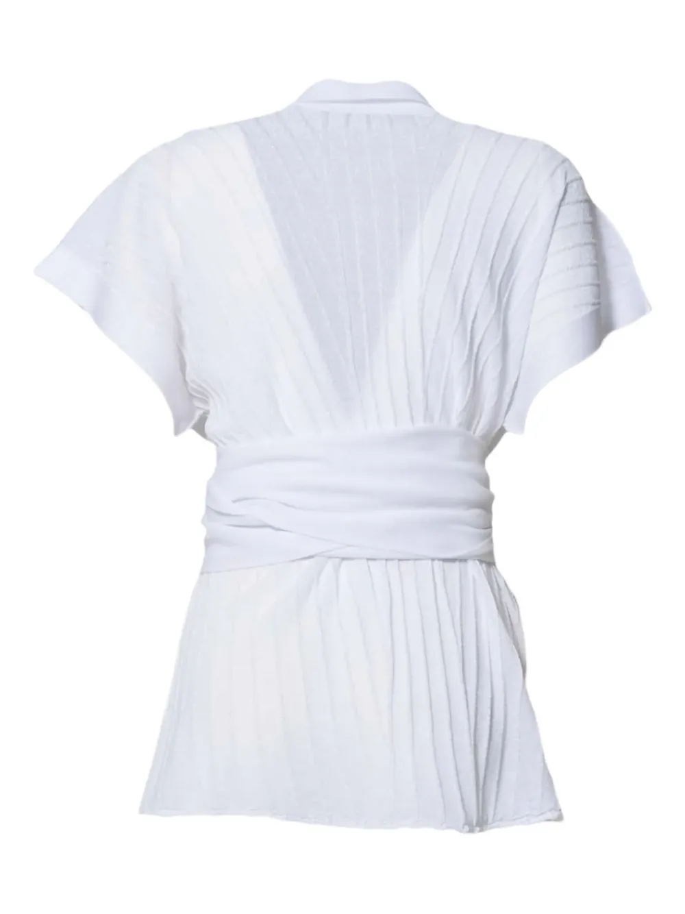 Mirco Giovannini Geplooid shirt - Wit