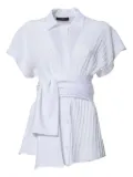 Mirco Giovannini pleated blouse - White