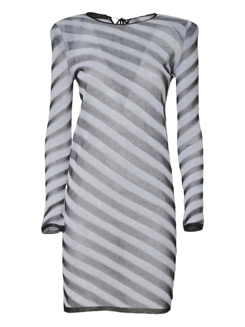 Mirco Giovannini striped long-sleeved dress | Grey | Image 1