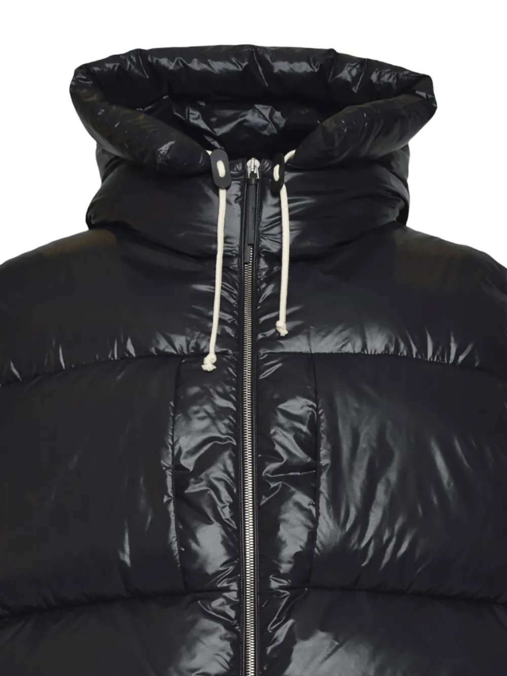 Jil Sander Cropped Sleeveless Puffer Jacket With Finish In Black
