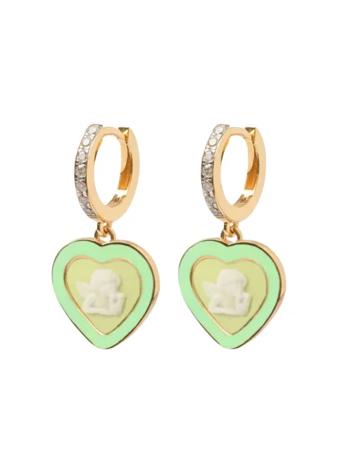Cameo & Beyond Friendship Cherubs Heart earrings