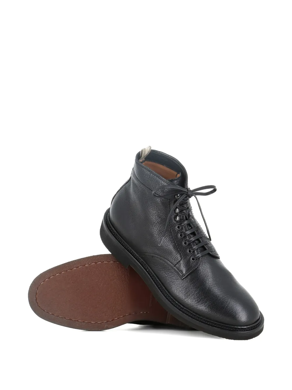 Officine Creative leather lace-up boots Black