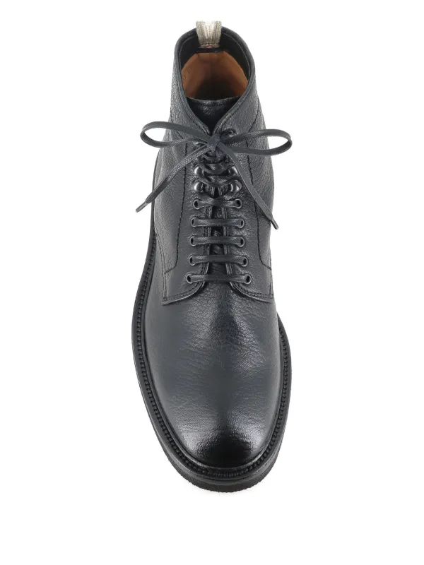 Officine Creative Leather lace-up Boots | Black | FARFETCH GE