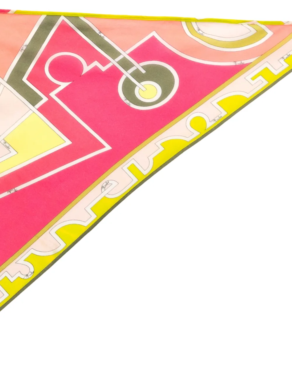 Pre-owned Pucci 2000s Silk Triangle Scarf