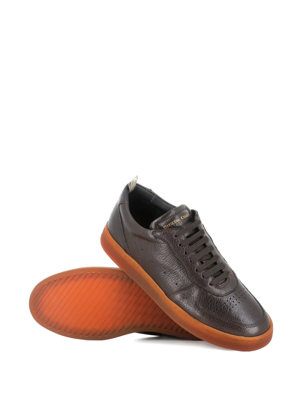 Officine Creative leather low-top sneakers Brown