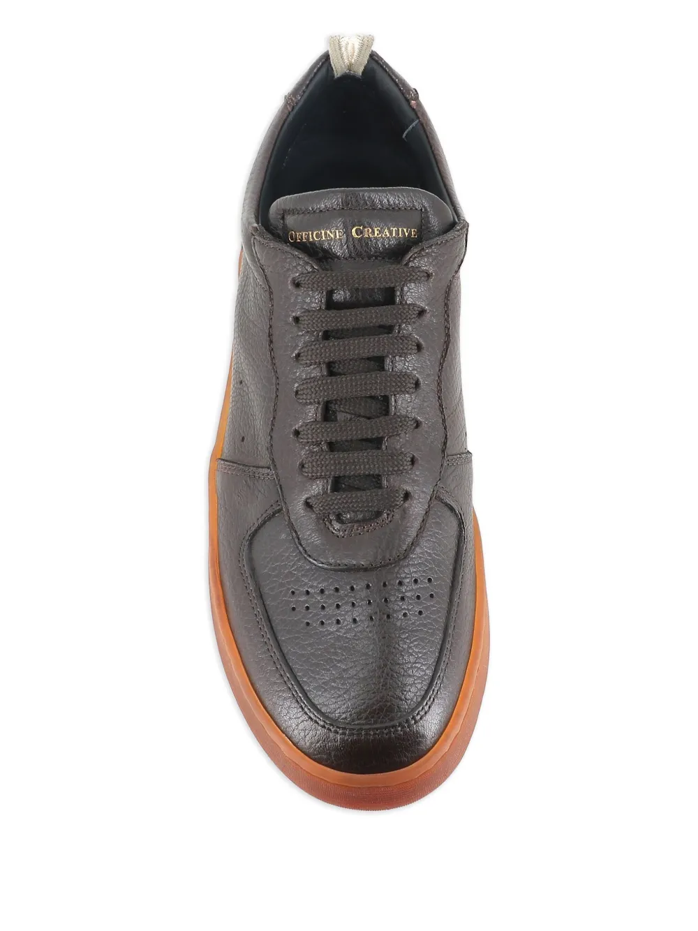 Officine Creative leather low-top sneakers Brown