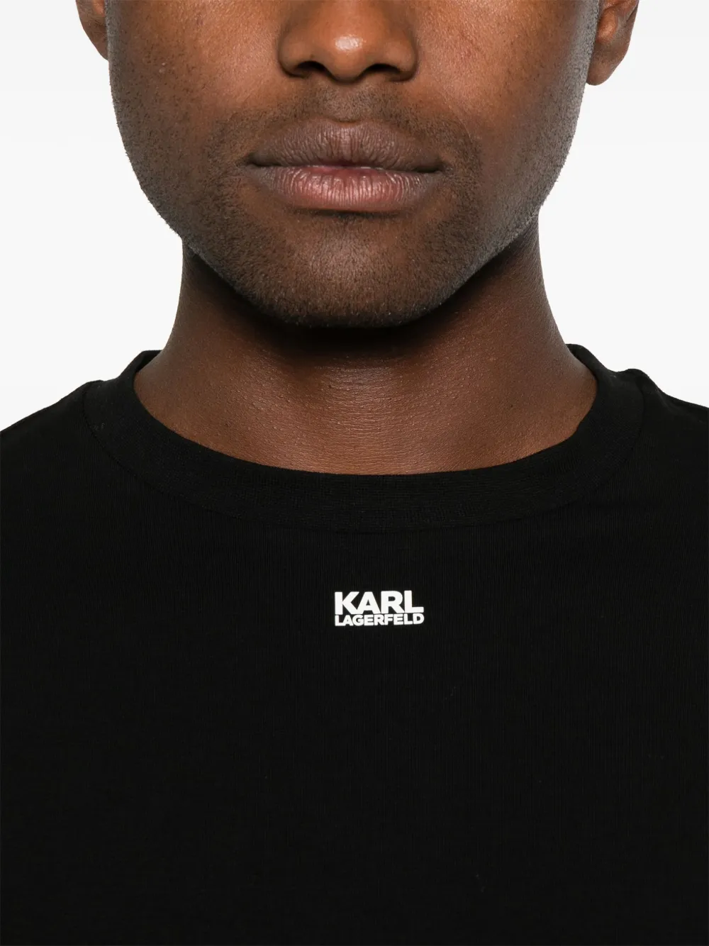 Karl Lagerfeld T-shirt met logo-applicatie Zwart
