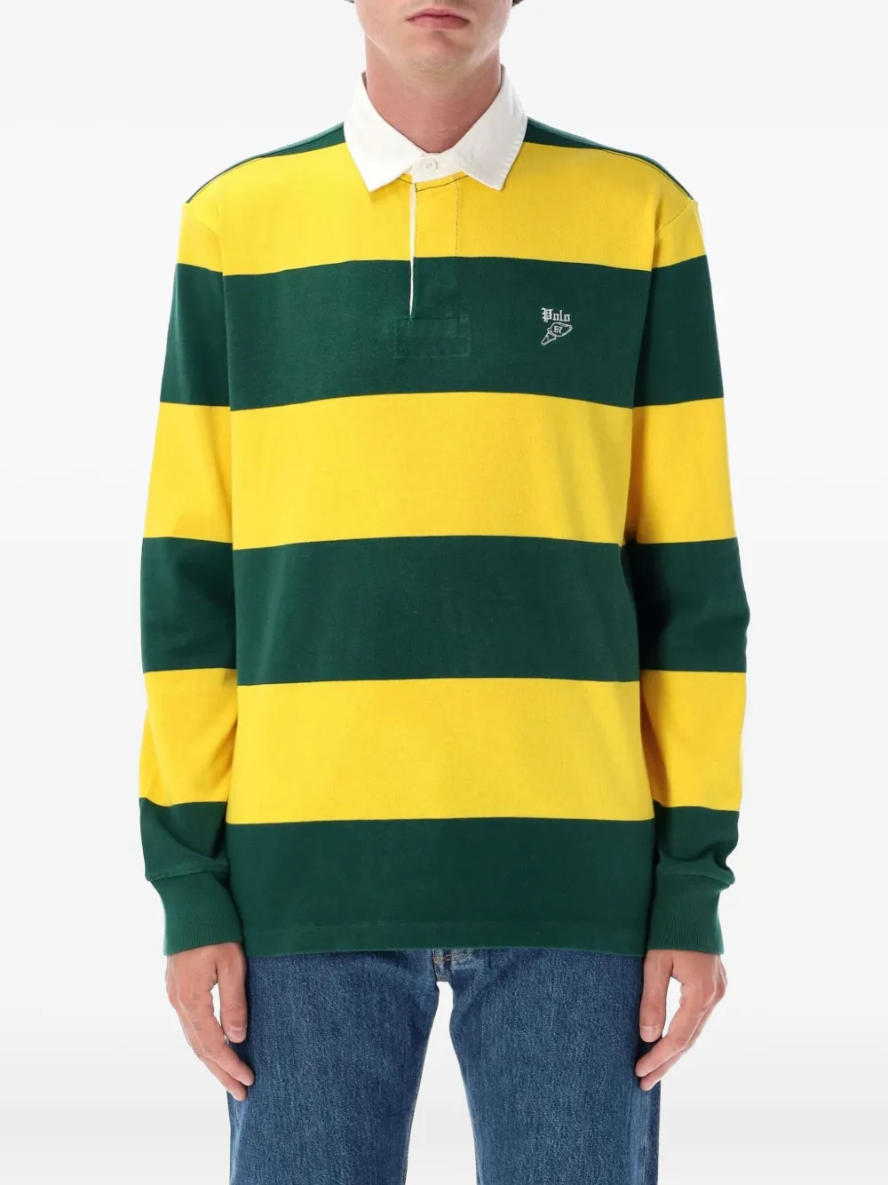 Polo Ralph Lauren rugby-stripe polo shirt Groen