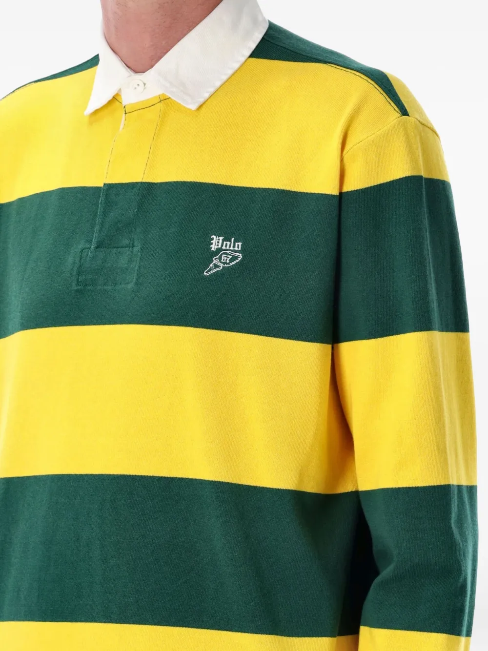 Polo Ralph Lauren rugby-stripe polo shirt Groen
